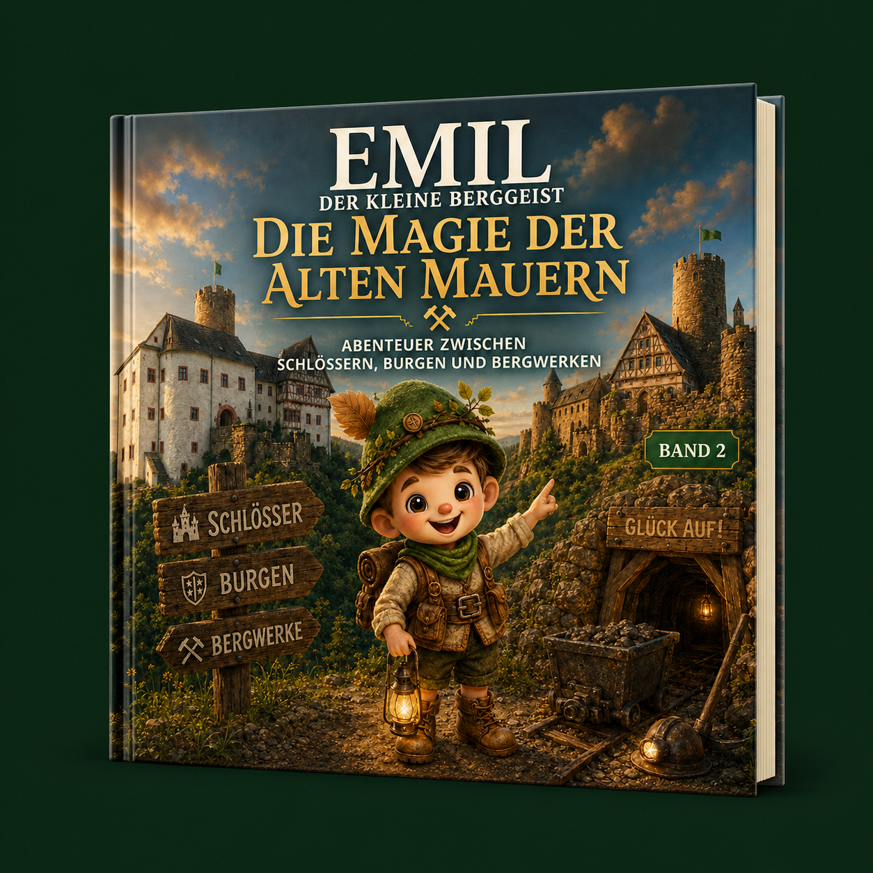 Band 2: Die Magie der alten Mauern – 3D-Buchansicht